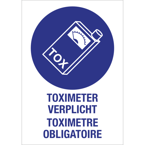 Bord Panneau Toximeter verplicht met tekst NL/FR