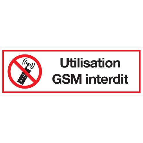 Panneau utilisation gsm interdit