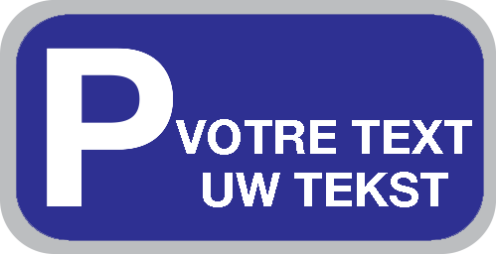 Parkeerbord "Eigen Tekst" aluminium 400x200mm