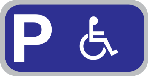 Parkeerbord "Mindervalide" aluminium 400x200mm