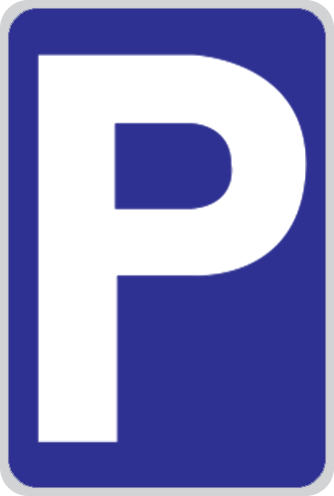 Parkeerbord "P" aluminium 400x600mm