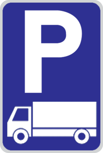 Parkeerbord "Vrachtwagen" aluminium 400x600mm