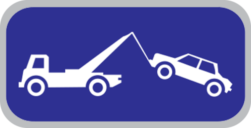 Parkeerbord "Wegsleepregeling" aluminium 400x200mm