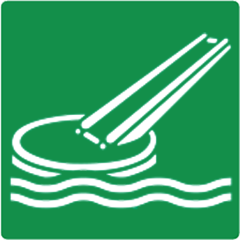 Sticker met pictogram evacuatie glijden ISO 7010