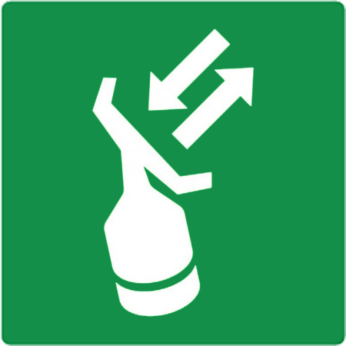 Bord met pictogram zoek en redding transponder ISO 7010