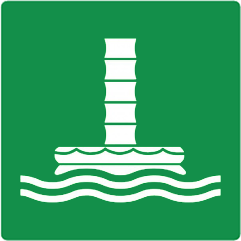 Sticker met pictogram vluchtkoker ISO 7010