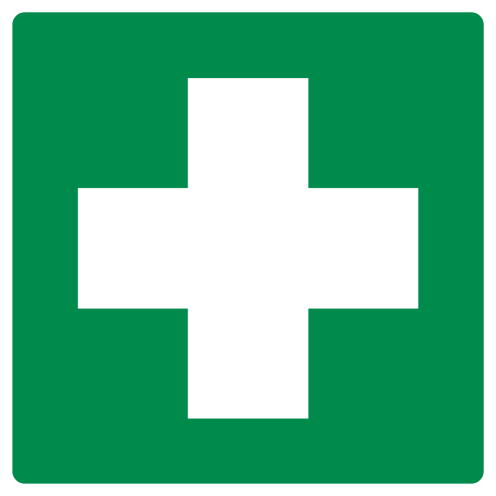 Sticker met pictogram EHBO (Raamsticker)