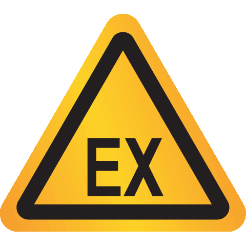 Reflecterende sticker met pictogram "EX Explosiegevaar"