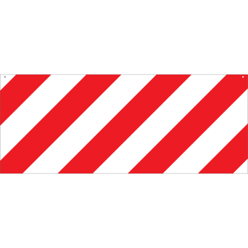Groot rood/wit gestreept waarschuwingsbord (dubbelzijdig)