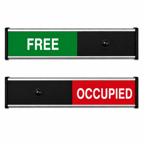 Schuifbordje Free - Occupied
