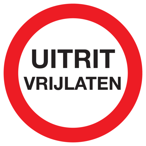 Plat signicolor aluminium bord Uitrit vrijlaten
