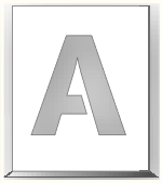 Sjabloon Letter A 50mm