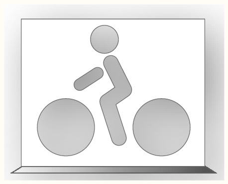 Sjabloon Fietser 1000x750mm