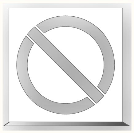 Sjabloon Verbod 1000x1000mm