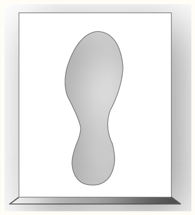 Sjabloon Voet links 200x400mm