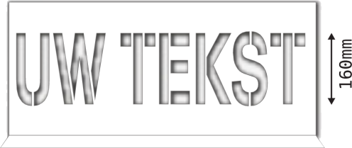 Sjabloon "Eigen tekst" 700x300mm