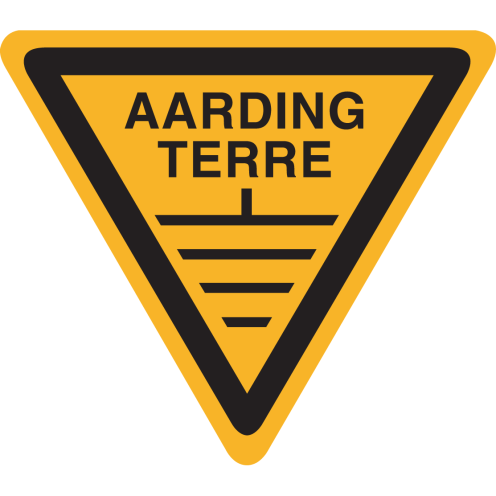 Sticker met pictogram "Aarding - Terre"