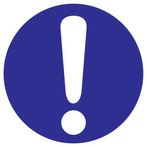  sticker met pictogram om een algemeen gebod aan te duiden - ISO7010 - M001