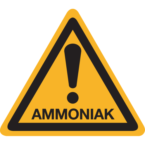 Sticker met pictogram "Waarschuwing Ammoniak"