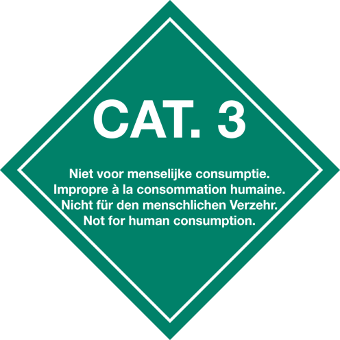 Sticker Categorie 3 - Niet voor menselijke consumptie