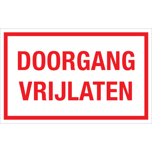 Sticker Verboden Vrijlaten - tekststicker met rode tekst