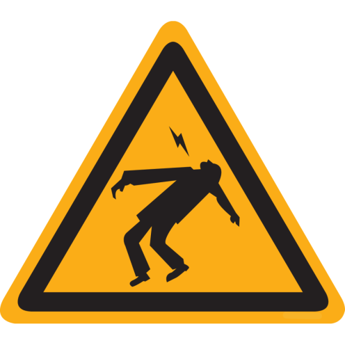 Sticker met pictogram "Elektrocutie Gevaar"