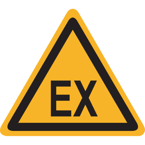 Sticker met pictogram "EX Explosiegevaar" 