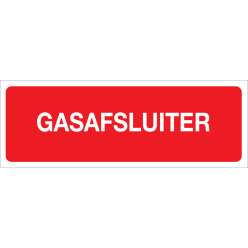 Gasafsluiter (Sticker)