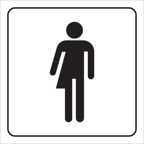 Sticker met pictogram Genderneutraal