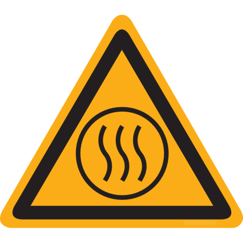 Sticker met pictogram Hete Inhoud - ISO7010 - W079