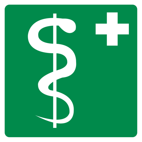 Sticker met pictogram Medische dienst