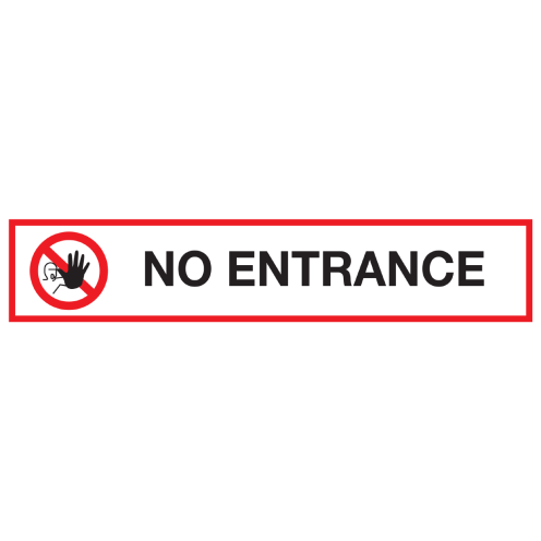 Sticker met pictogram en tekst No entrance