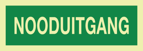 Nooduitgang (sticker fotoluminescerend)
