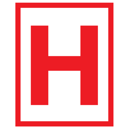 Sticker met pictogram van een ondergrondse brandkraan