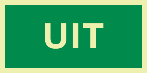 Tekst uit (sticker fotoluminescerend)