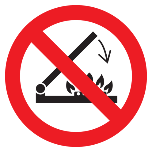 Sticker Verboden deksel te sluiten P073