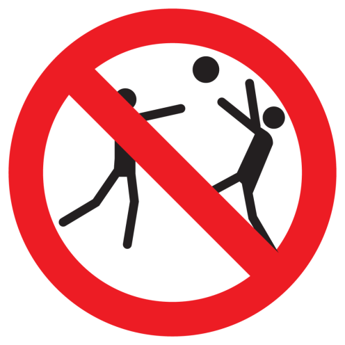 Sticker met pictogram Verboden te spelen