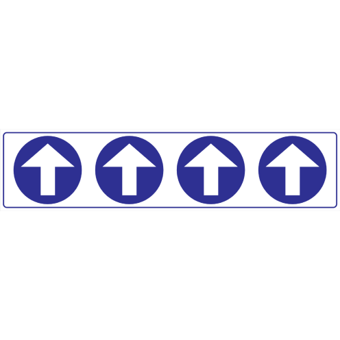 Sticker met pijlen Richting voor deuren