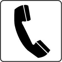 Telefoon wit (sticker)