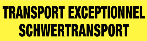 Signalisatie Transport exceptionnel / Schwertransport reflecterend geel klasse 1