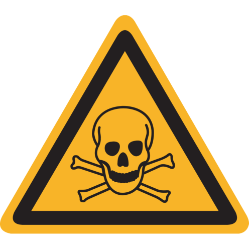 UV Sticker Waarschuwing giftige stoffen