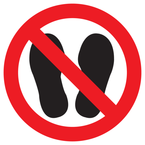 Greenline UV sticker met pictogram Betreden van de ruimte verboden ISO7010 - P024