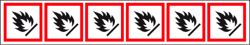 Verpakkingstape op rol met pictogram "Ontvlambare Stoffen" - GHS 02