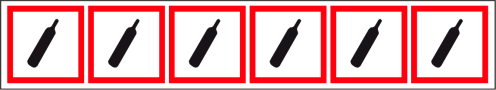 Verpakkingstape op rol met pictogram "Gashouder onder druk" - GHS 04