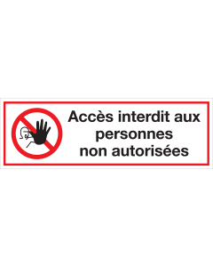 Autocollant Acces interdit