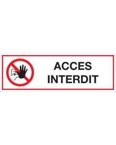 Autocollant Acces interdit