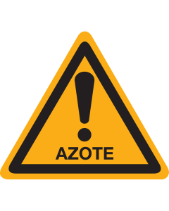 Autocollant danger azote