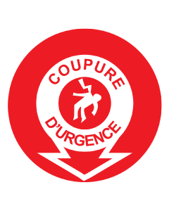 Autocollant Coupure d'urgence