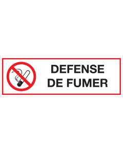 Defense de Fumer met Tekst (Sticker)