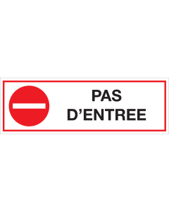 Pas d'Entree met tekst (Sticker)
